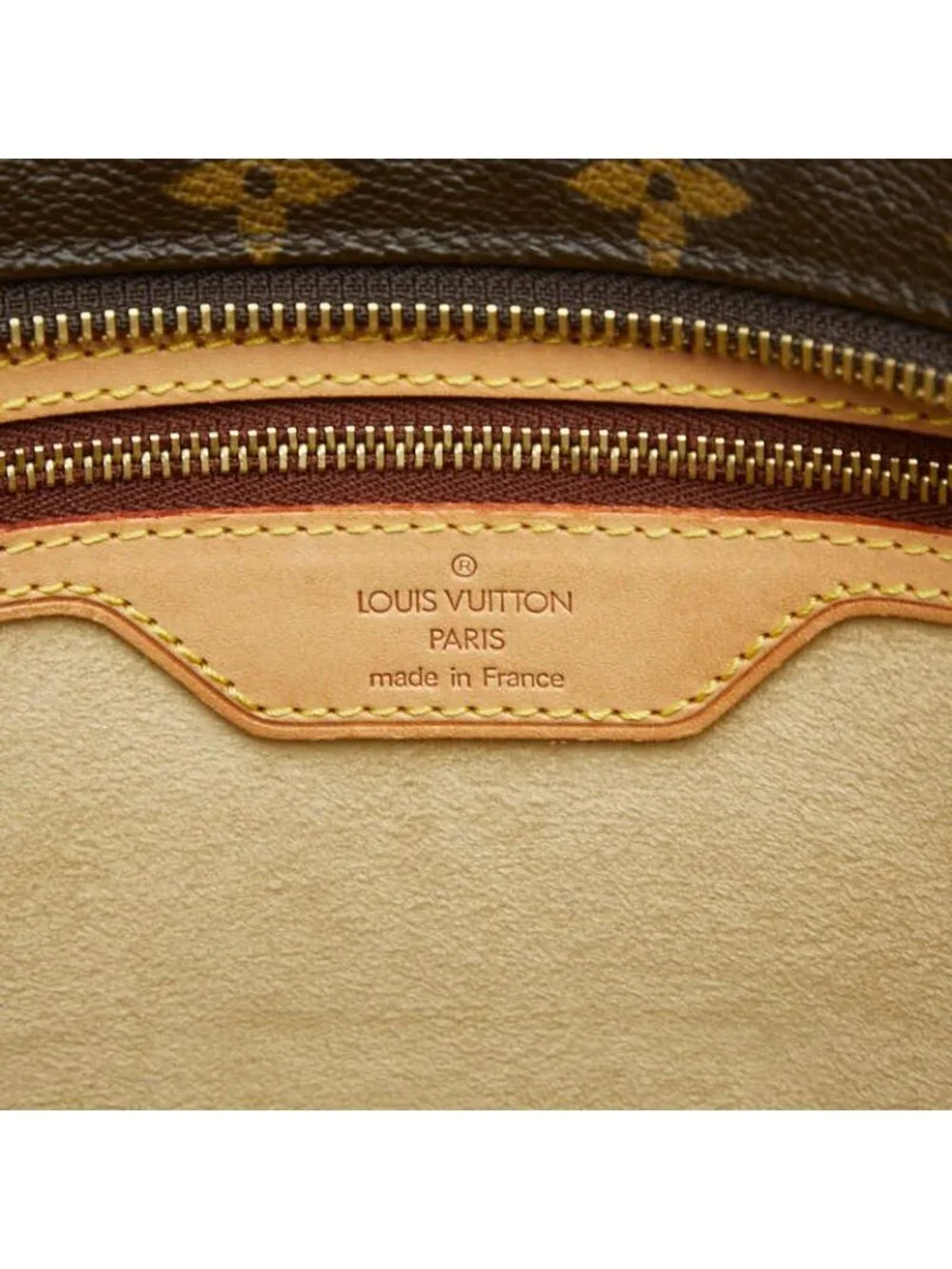 Louis Vuitton Monogram Luco Tote Shoulder Bag Brown Leather
